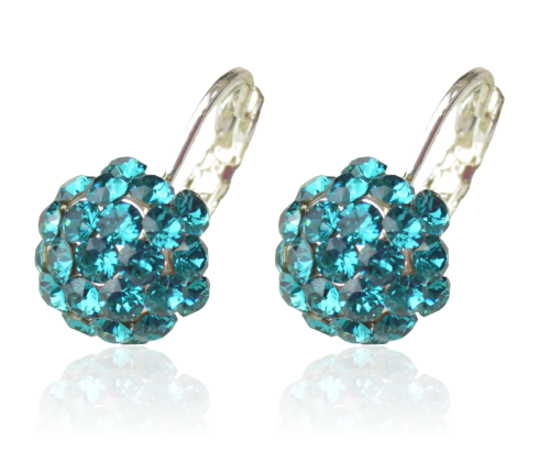 Kolczyki Colibra P8126Ag Swarovski Blue Zircon 229
