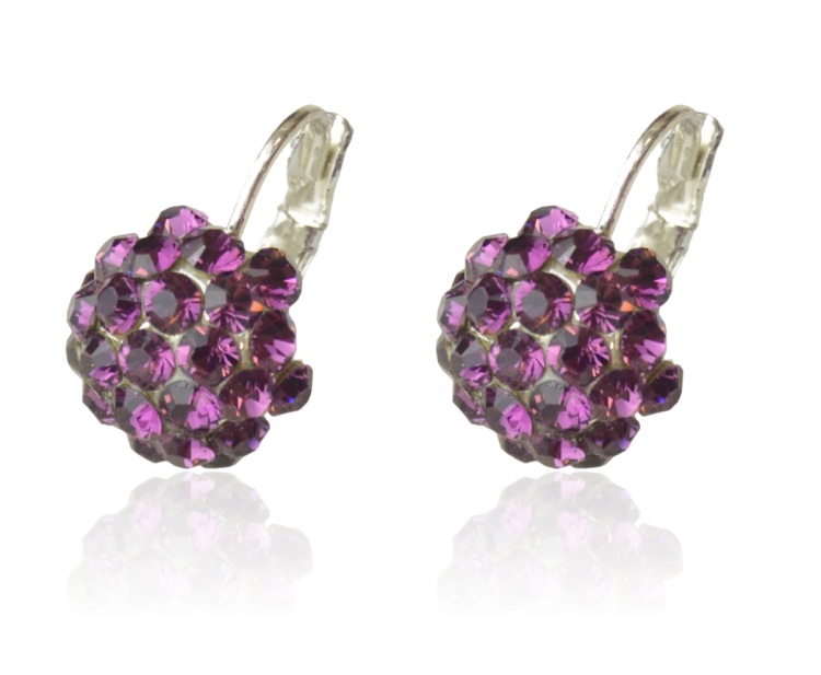 Kolczyki Colibra P8126Ag Swarovski Amethyst 204