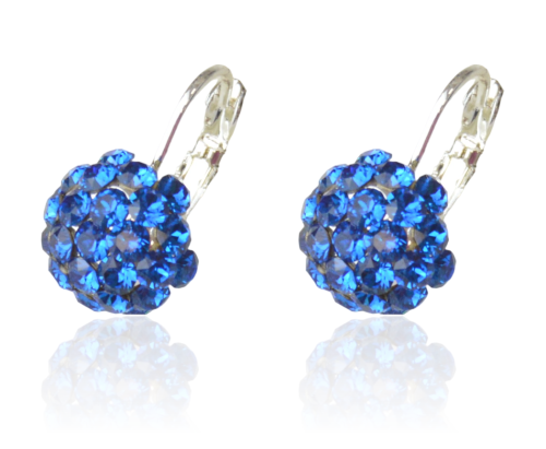 Kolczyki Colibra P8126Ag Swarovski Capri Blue 243