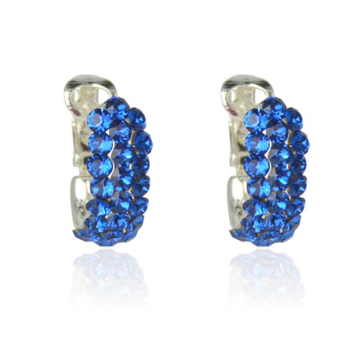 Kolczyki Colibra P10971Ag Swarovski Capri Blue 243
