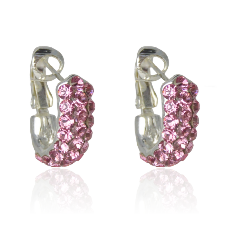Kolczyki Colibra P10971Ag Swarovski Light Rose 223