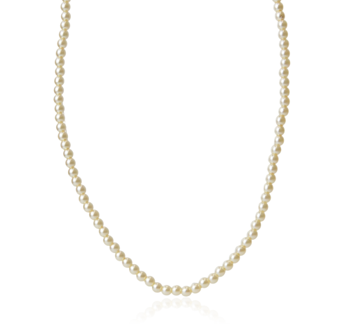 Naszyjnik z perełek czeskich ecru 4mm/40 cm