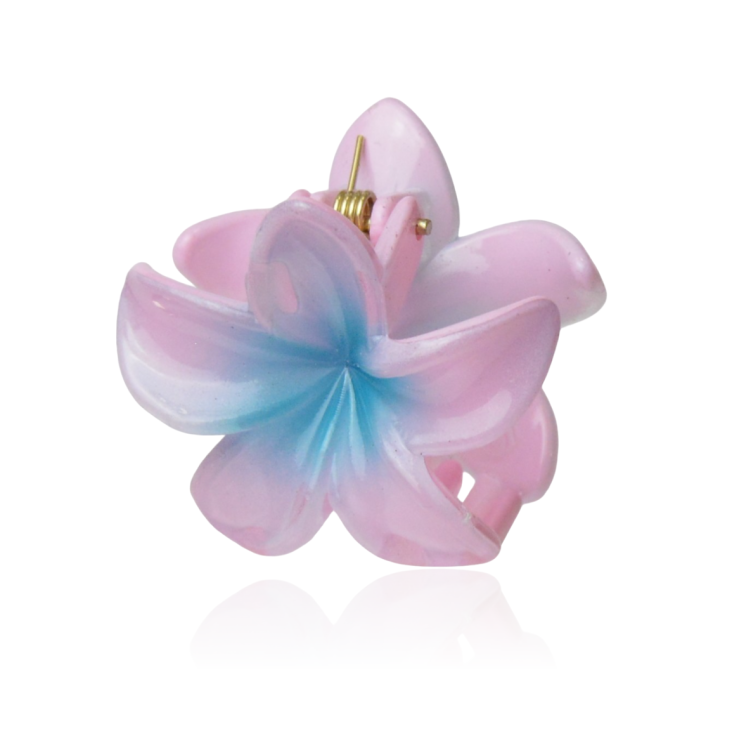 Spinka szczęka mała kwiat cieniowany róż-błękit