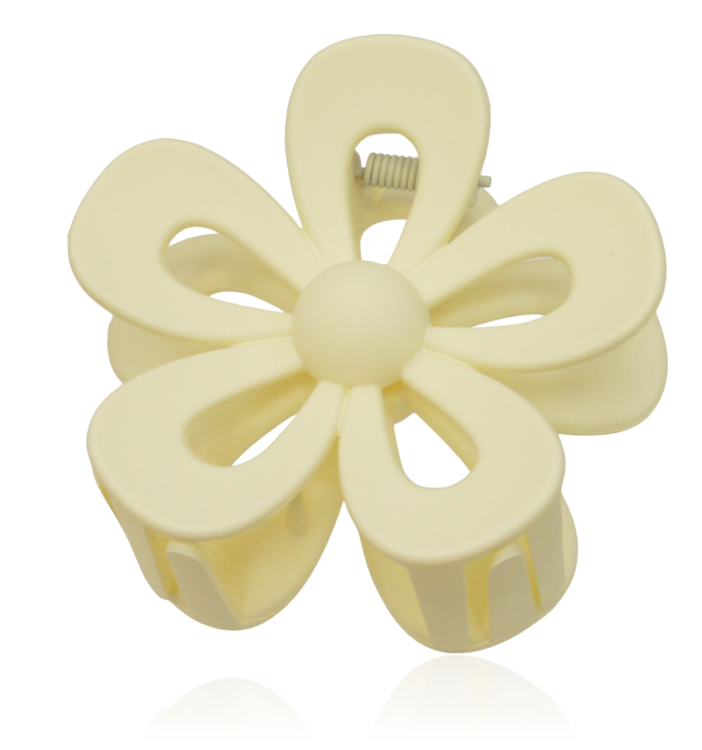 Spinka szczęki kwiat ażur ecru