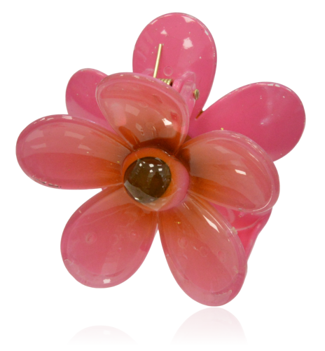 Spinka szczęka kwiat ombre HAWAII amarant-pomarańczowy