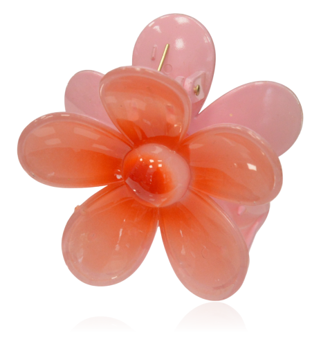 Spinka szczęka kwiat ombre HAWAII brzoskwiniowy