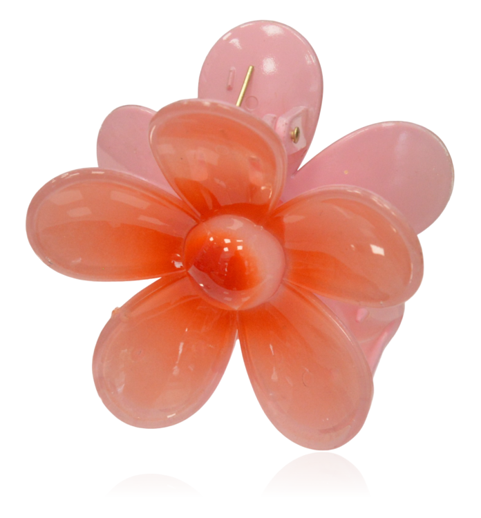 Spinka szczęka kwiat ombre HAWAII brzoskwiniowy