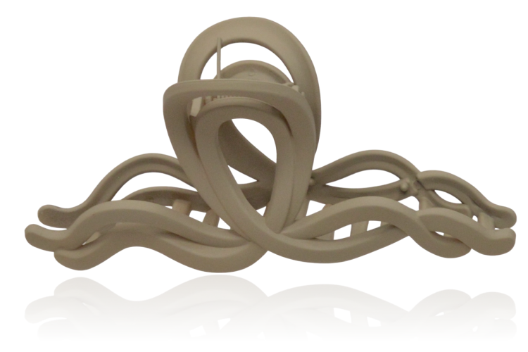 Spinka szczęka falowana pętelka mat szary-beż