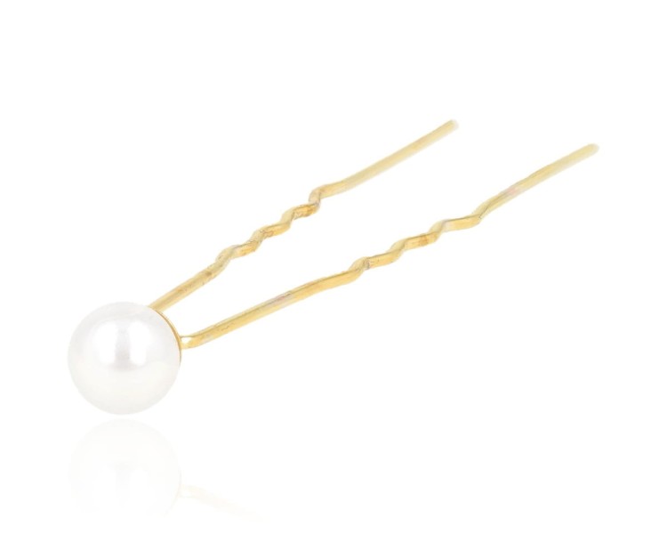 Szpilka do koka z perełką złota