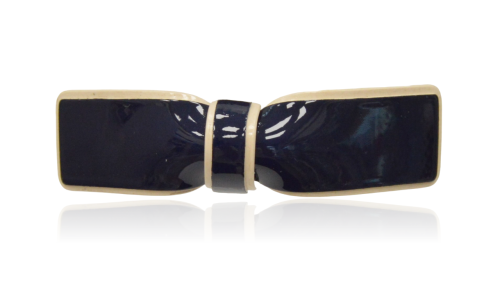 Spinka automatyczna kokardka granat-beż