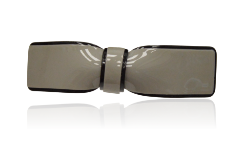 Spinka automatyczna kokardka szaro-czarna