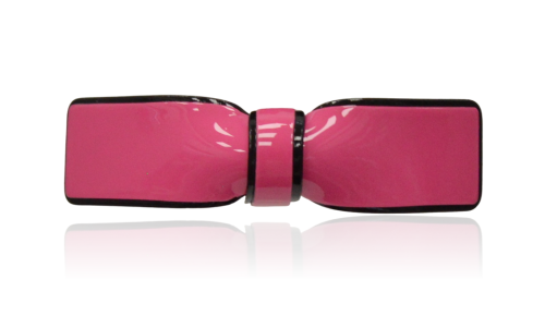 Spinka automatyczna kokardka fuksja-czarna