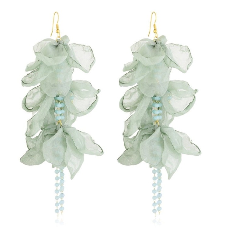 Kolczyki materiałowe Moonriver stal eukaliptusowe