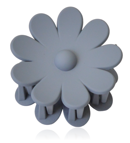 Spinka do włosów szczęka kwiat szary mat