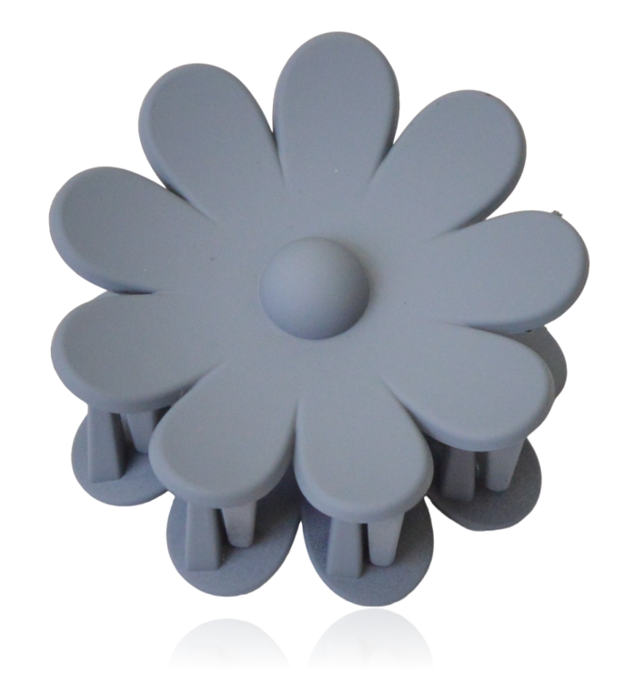 Spinka do włosów szczęka kwiat szary mat