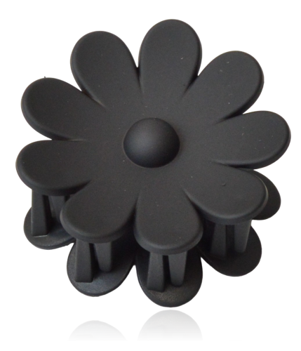 Spinka do włosów szczęka kwiat czarny mat