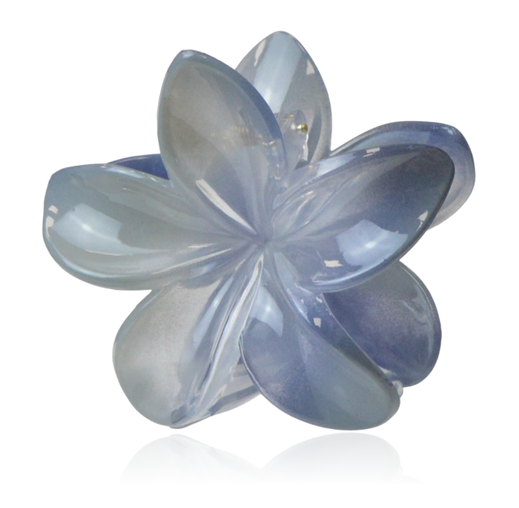Spinka szczęka kwiat ombre szaro-niebieski