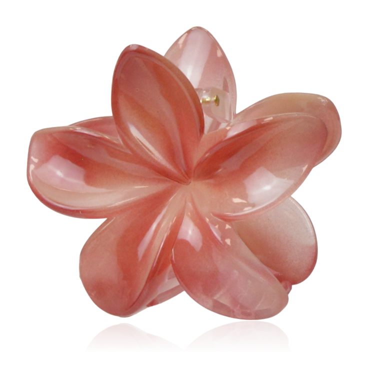 Spinka szczęka kwiat ombre pudrowo-malinowy