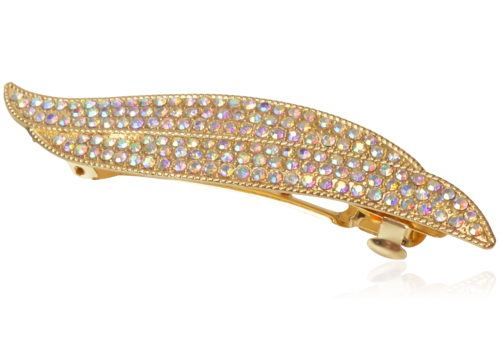 Spinka automatyczna z cyrkoniami multicolor/złota