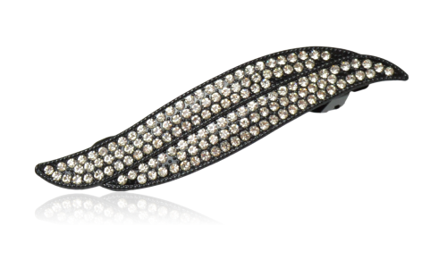 Spinka automatyczna z cyrkoniami czarna