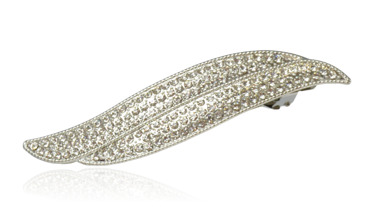 Spinka automatyczna z cyrkoniami srebrna
