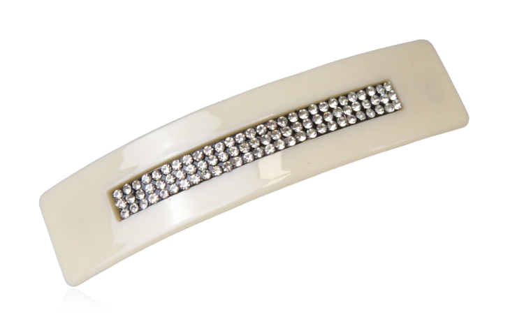 Spinka automatyczna z dżetami ecru