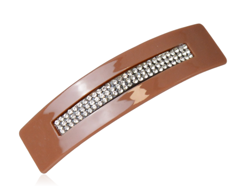 Spinka automatyczna z dżetami brązowa