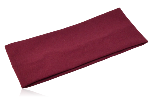 Opaska bawełniana z lycrą elastyczna szeroka wiśniowa