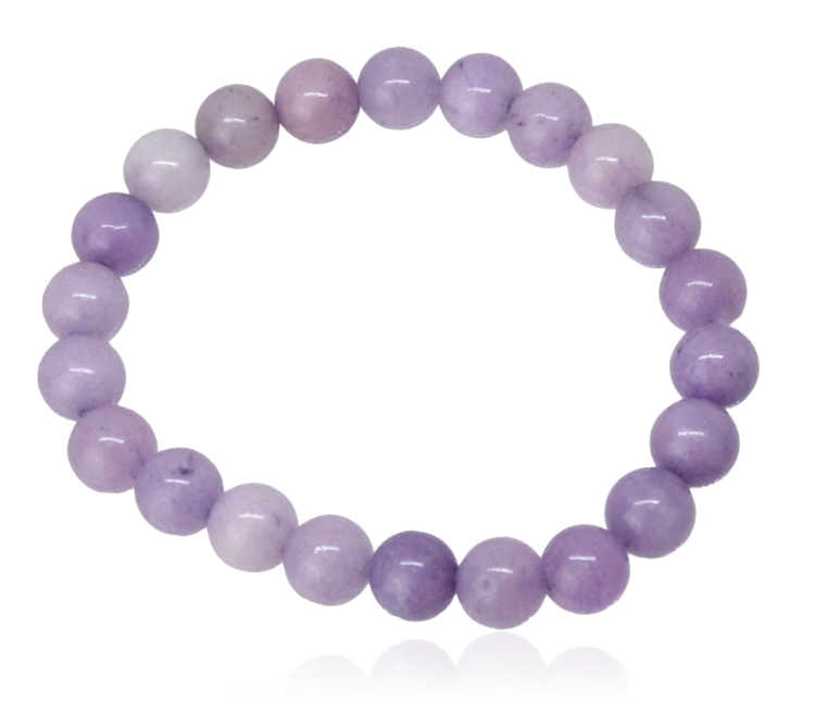 Bransoletka marmurek kulki 8 mm lila