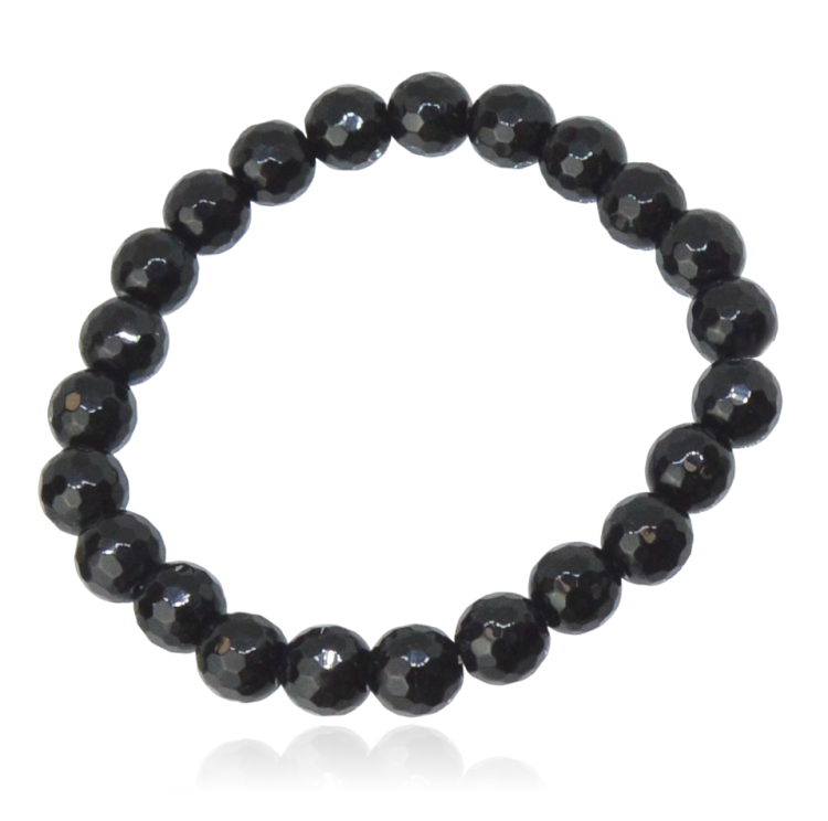 Bransoletka z onyksu kulki szlif 8 mm