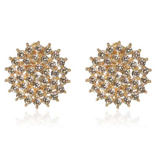 Klipsy markizy z cyrkonii złote