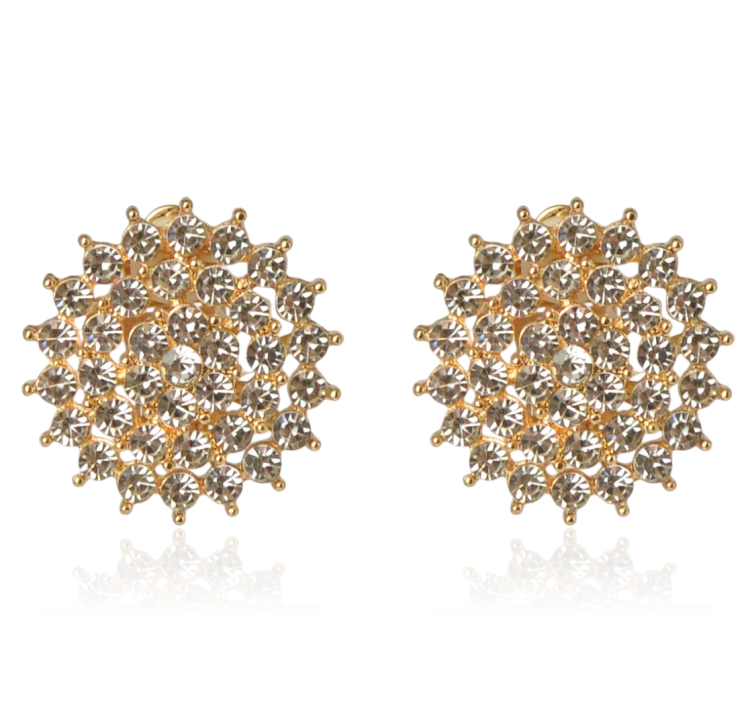 Klipsy markizy z cyrkonii złote