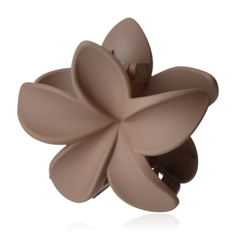 Spinka szczęka kwiat matowy czekoladowy