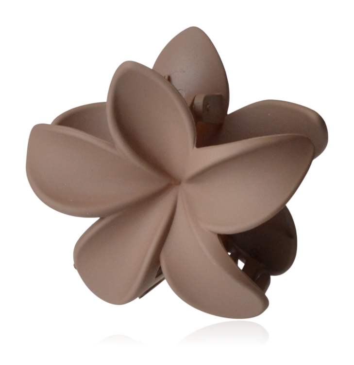 Spinka szczęka kwiat matowy czekoladowy