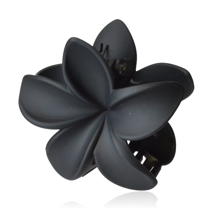 Spinka szczęka kwiat matowy czarny