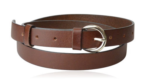 Pasek skórzany średni brązowy 100 cm