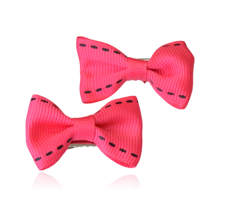 Komplet spinek do włosów kokardek fuksja