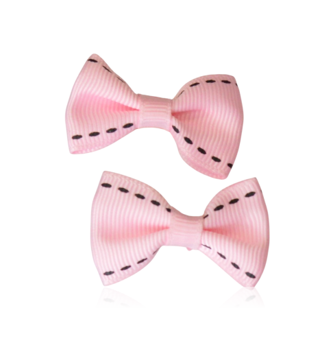 Komplet spinek do włosów kokardek jasny róż