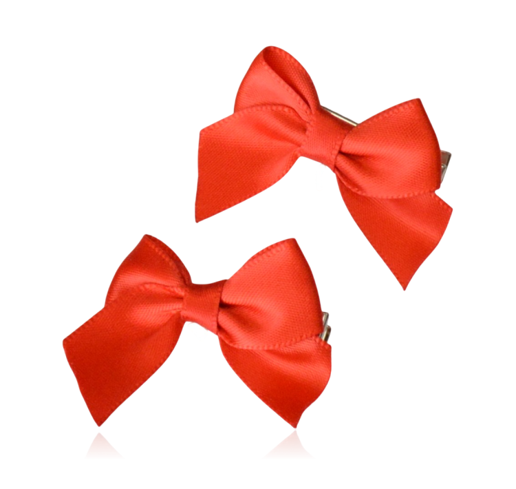 Komplet spinek do włosów kokardek czerwonych