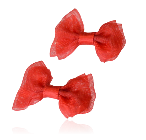 Komplet spinek do włosów kokardek czerwonych