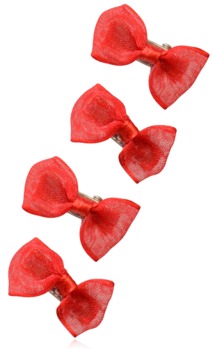 Zestaw spinek do włosów kokardek czerwonych