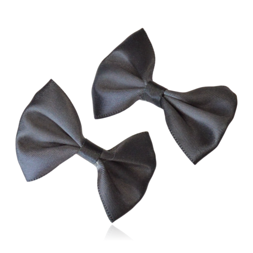 Komplet spinek do włosów kokardek ciemnoszarych