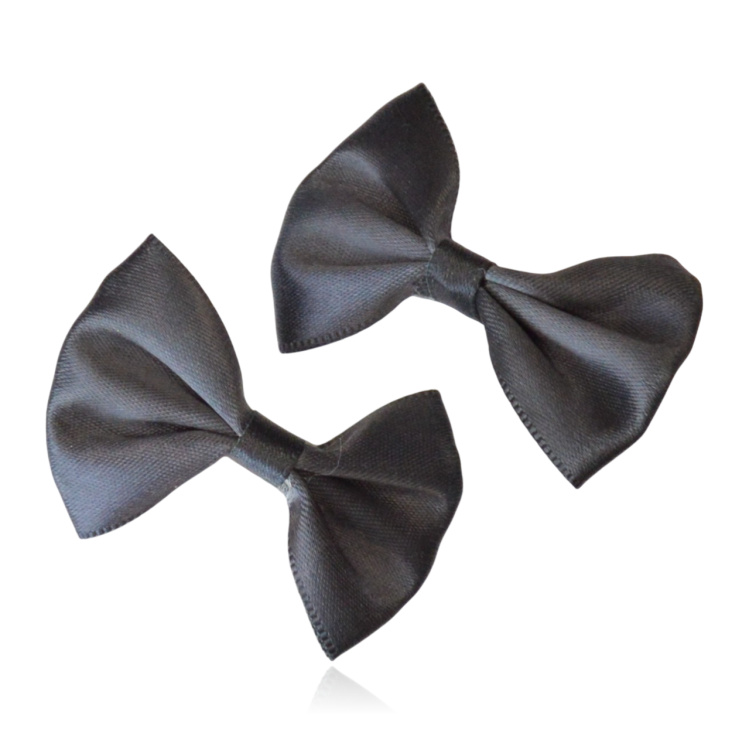 Komplet spinek do włosów kokardek ciemnoszarych