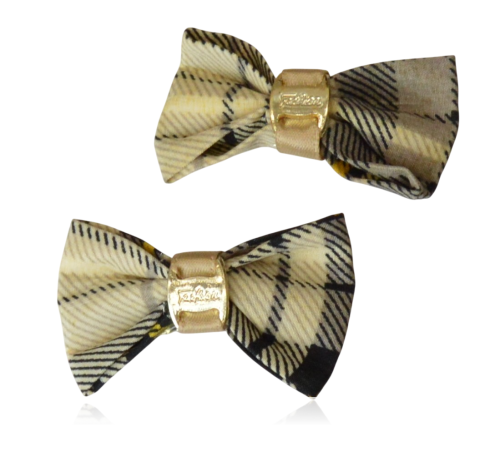 Komplet spinek do włosów kokardek w kratę