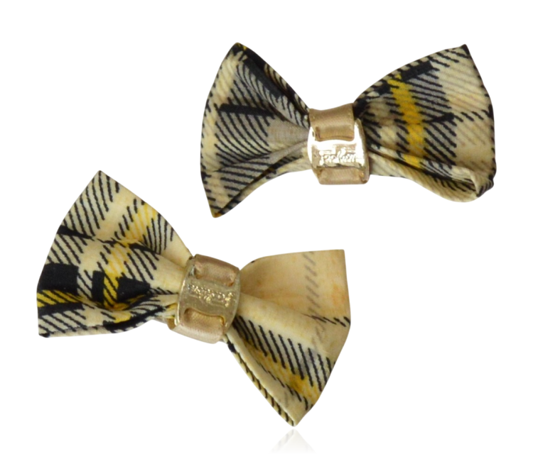 Komplet spinek do włosów kokardek w kratę