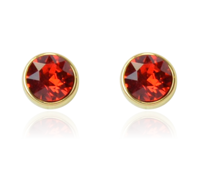 Kolczyki Colibra P10107Au Swarovski Light Siam 227
