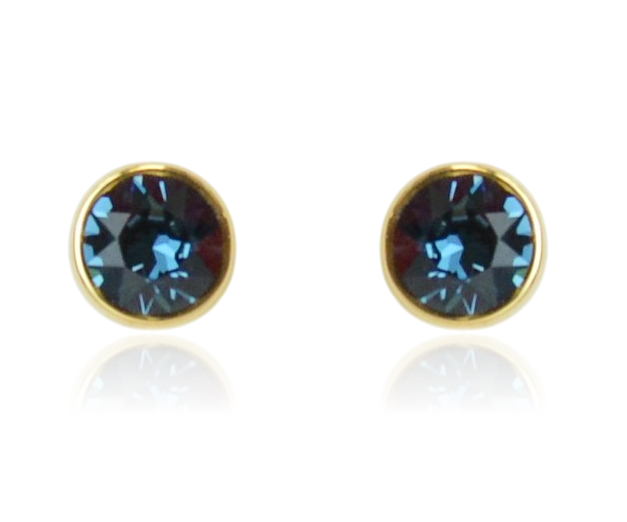 Kolczyki Colibra P10107Au Swarovski Montana 207