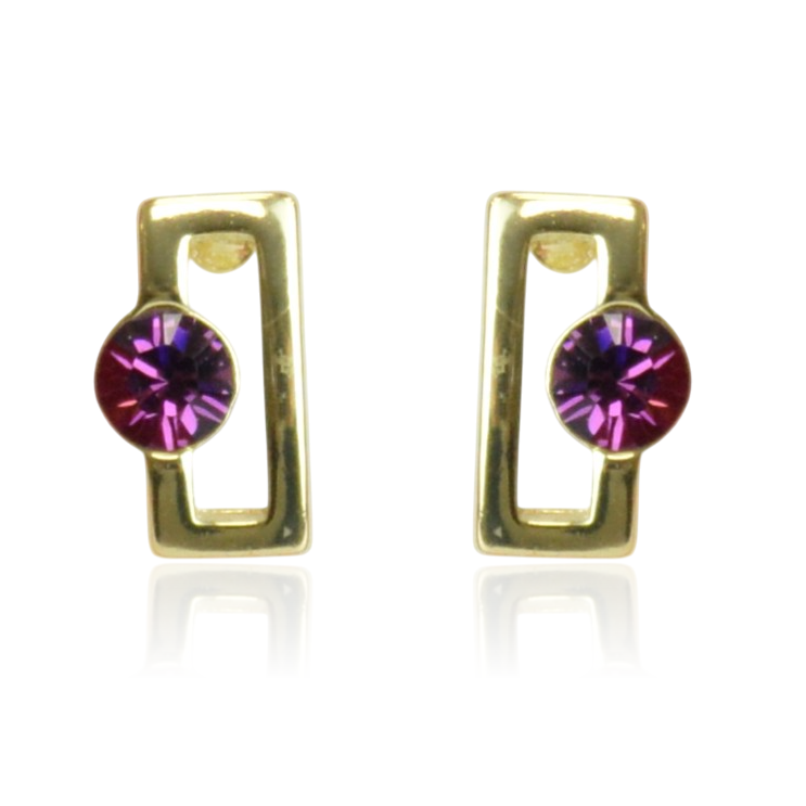 Kolczyki Colibra P7936Au Swarovski Amethyst 204