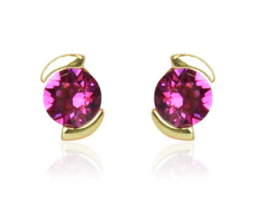 Kolczyki Colibra P7990Au Swarovski Fuchsia 502