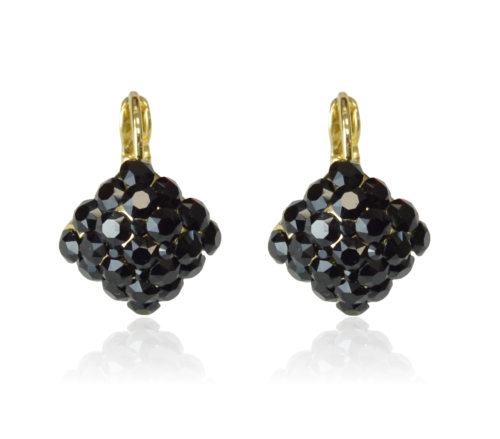 Kolczyki Colibra P11225Au Swarovski Jet 280